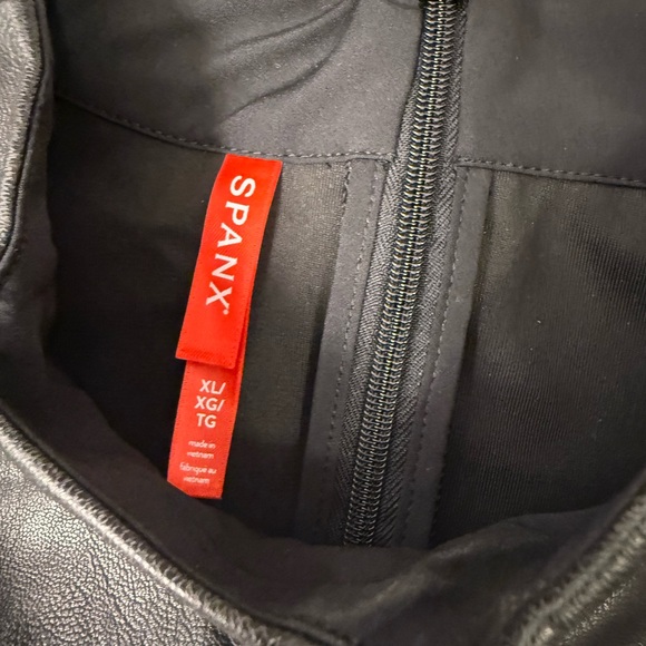 SPANX Black Faux Leather Bodysuit - Picture 3 of 3